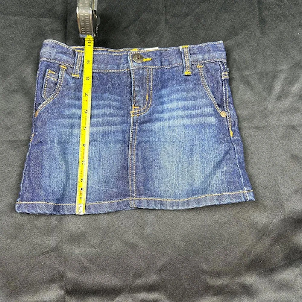 OshKosh B'gosh Girls Denim Skirt Skort Zip Button Size 5T